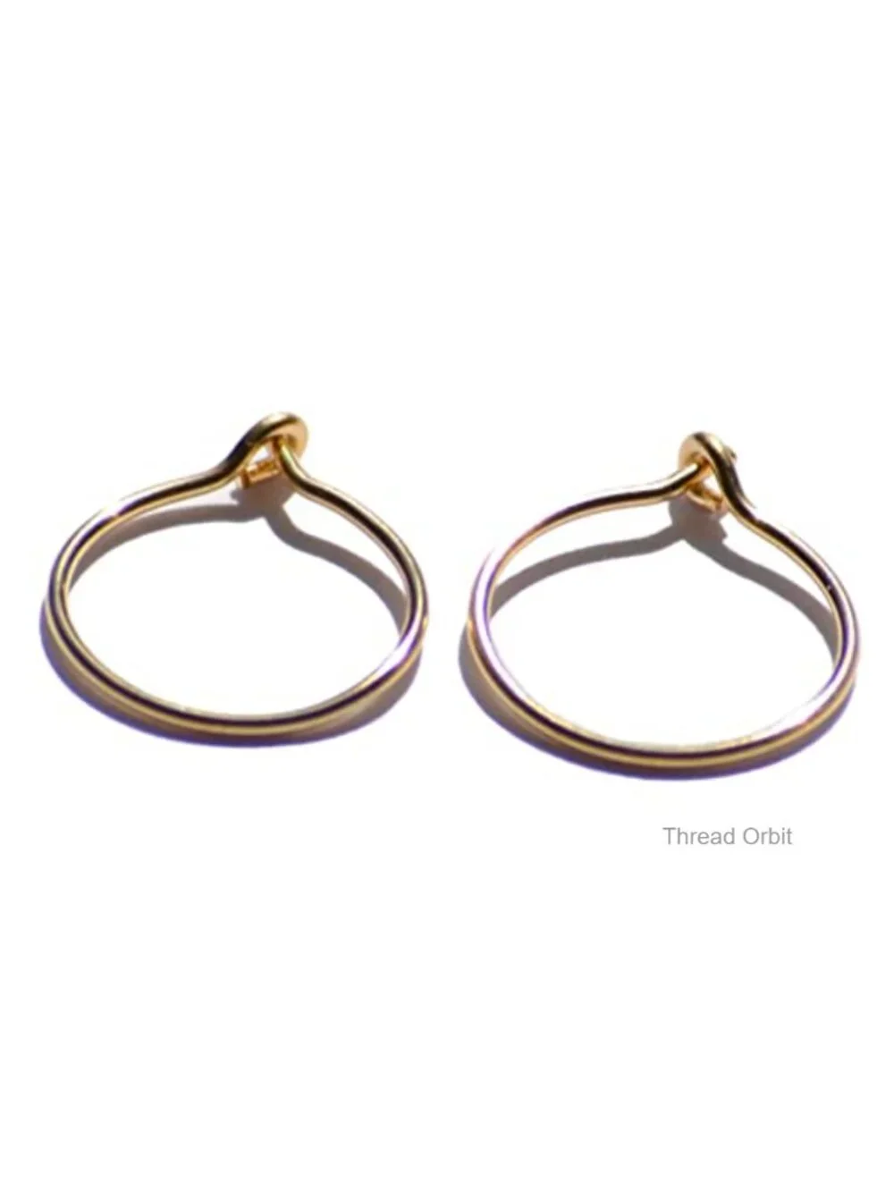 14k Real Gold Thin Hoop Earrings - Mini Dainty Huggie Hoops